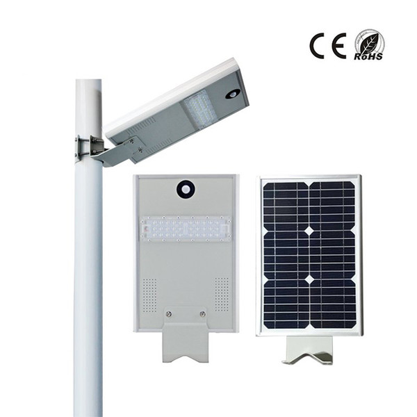 2018 New 15W Outdoor IP65 Waterproof Integrated All in One Solar Street Light For Street Road Park