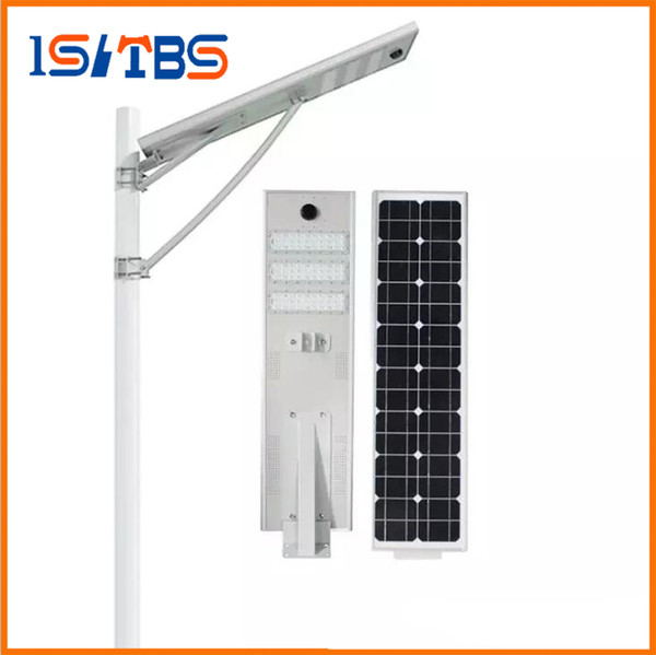 Radar Sensor 60W Led Solar Street Light Waterproof LED Road Light LiFePO4 Battery2000+cycles 8 Years Lifespan Mono solar panel Security lamp