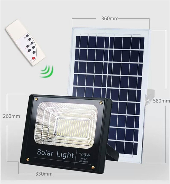 5PCS/LOT Ip65 Newest Ultra Bright 10W 30W 50W 100WOutdoor Household Remote Control Solar Power LED Street Light Street Wall Lamp Floodligh