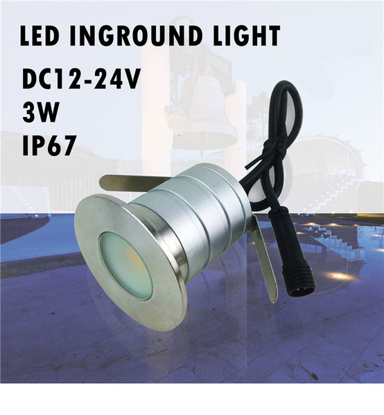 50pcs /lot 3W IP67 12V 24V underground lamp floor light Spotlight deck light Garden Landscaping driveway lights