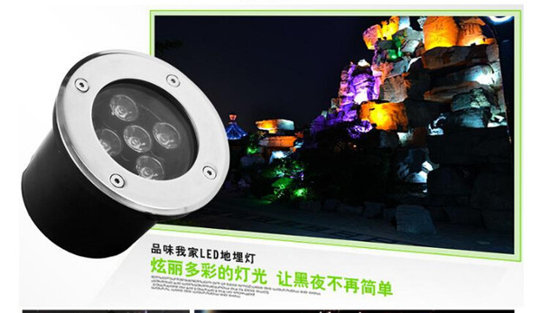 Wholesale Hot sale 5x3W ww/pw/cw LED Outdoor In under ground Garden FLOOD Light Spot Lamp Ip68 waterproof 10pcs/lot