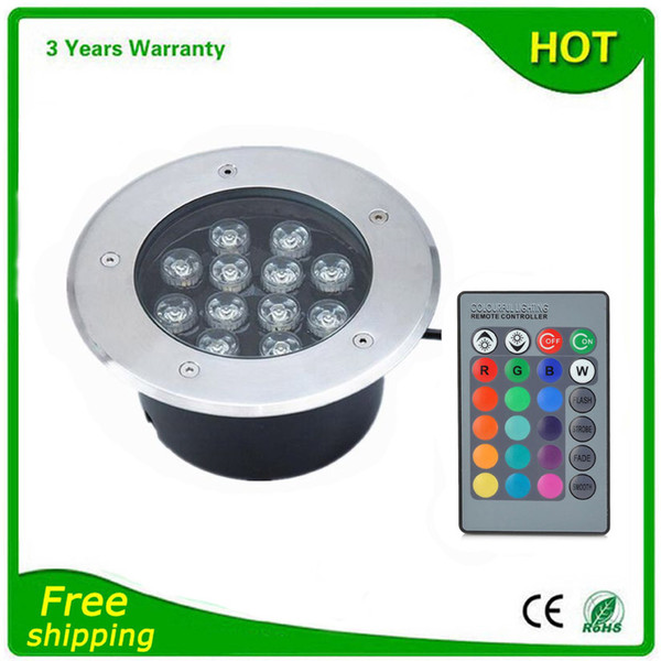 LED Buried Lighting RGB LED Underground Light Floodlight RGB Remote16 Color Change Wall Washer 12W 6pcs 85-265V 24V Warranty 3 Years