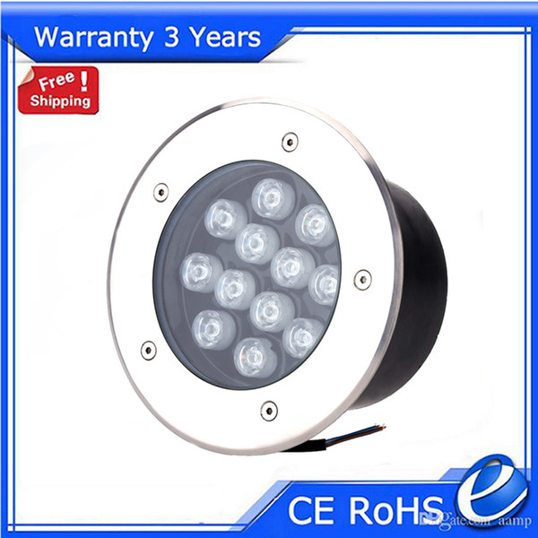 12W LED Underground Light RGB Buried Lighting Outdoor Floodlight RGB/W/R/G/B/Y/WW 10pcs 85-265V 24V Warranty 3 Years