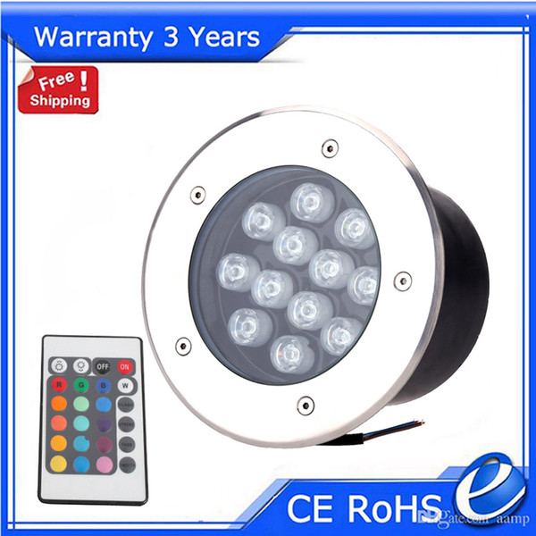 12W Remote LED Underground Light RGB Buried Lamp Lights Outdoor Floodlight RGB 16 Color Change Wall Washer 10pcs Warranty 3 Years