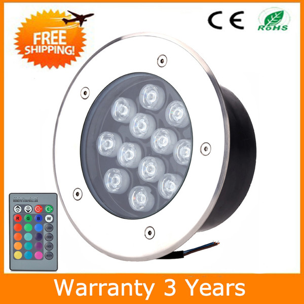 12W LED Underground Light RGB LED Buried Lamp Lighting Floodlight RGB Remote 16 Colors Change 4pcs Warranty 3 Years CE RoHS