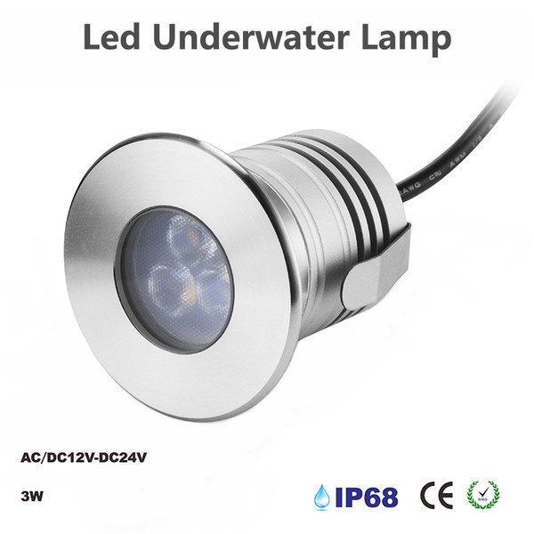 IP68 Waterproof 3W LED Spot Lights Swimming Pool River Sidewalk Underwater Lamp for River and Bridges