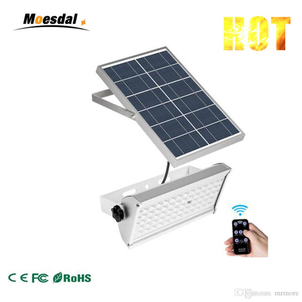 MOESDAL Solar Light 65LED 50w Microwave Radar Sensor Flood Lights Solar Courtyard Lighting With Rremote Control Outdoor Street Lamp