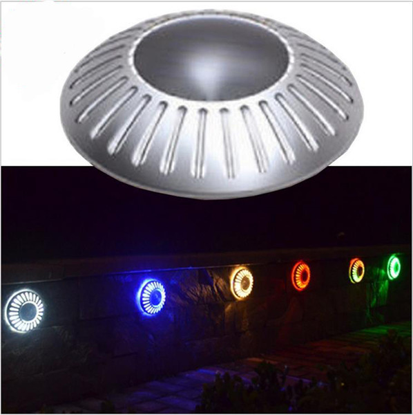 Outdoor Waterproof LED Solar Underground Lights Solar Lawn Wall Lamp UFO Lighting Security Light For Garden Decoration