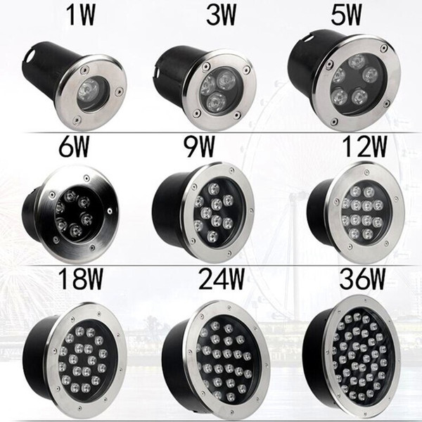 NEW 1W/3W/5W/6W/7W/9W/12W/15W/18W LED Outdoor Ground Garden Floor Underground Buried Lamp Spot Landscape Light AC 85-265V IP67