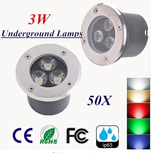 Factory direct sale Free shipping 3W LED underground light IP65 Buried recessed floor outdoor lamp DC12V 24V or AC85-265V