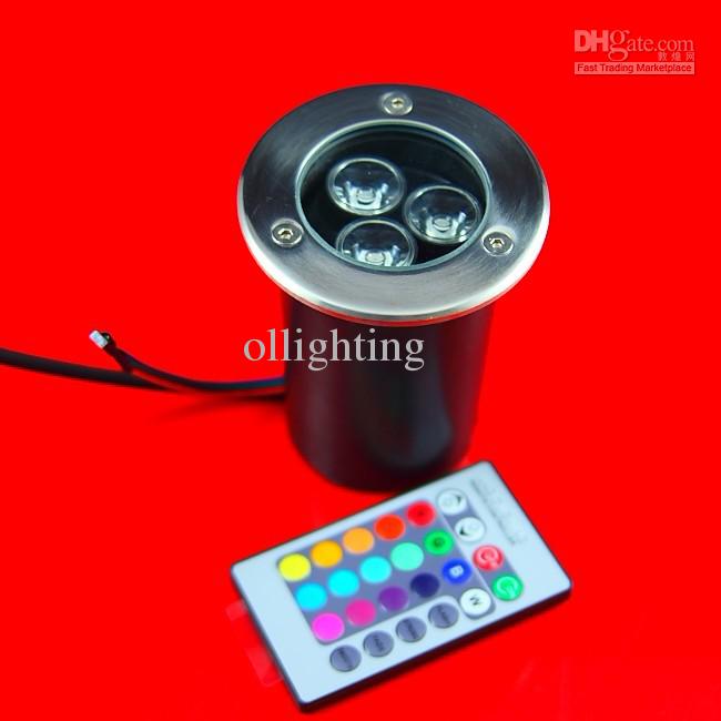 DHL Feee Shipping RGB 3*2W led light underground single color energy-saving underground Light