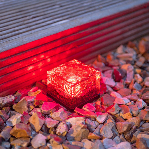 New waterproof and buried lamp garden landscape solar ice brick lamp round square glass brick LED lamp