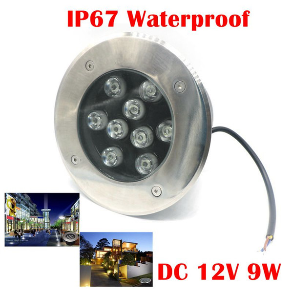 Umlight1688 IP67 DC12V Waterproof Outdoor Garden Path Floor 9W Underground Lamps Buried Yard Lamp Spot White/Warm White/Green/Red/Blue