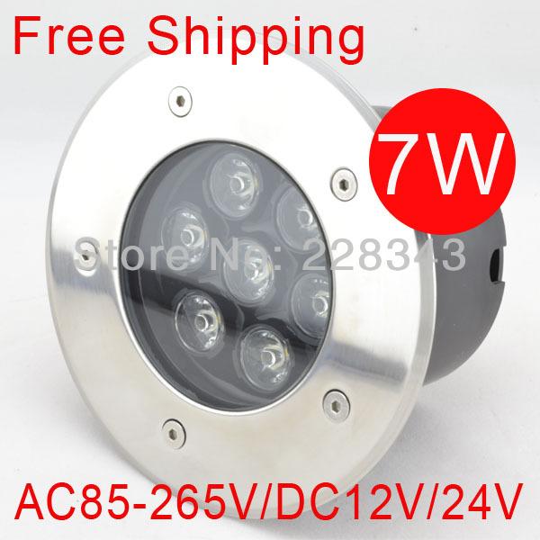 Wholesale-Free Shipping, 7w AC85~265V, High Power LED Underground Light Waterproof IP65 Outdoor led Underground Lamp