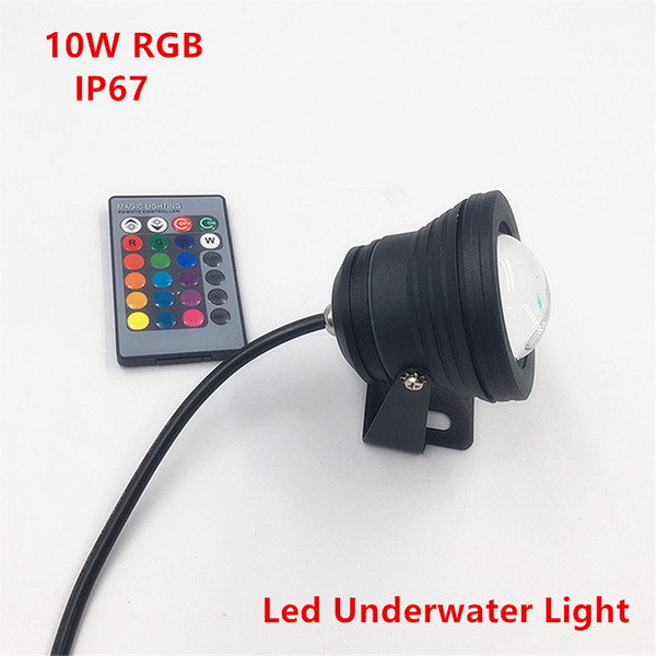 8PCS/lots DHL 10W 12v underwater RGB Led Light Waterproof IP68 fountain pool Lamp Lights16 color change 24key IR remote