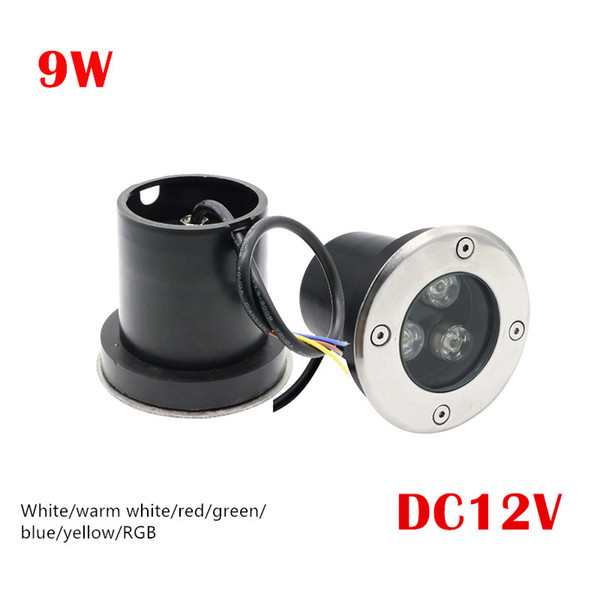 Outdoor 3X3W DC 12V Garden LED Underground Lamps Landscape Light 9W High-Power Epistar Tempered Glass IP67 Waterproof LED Lamp