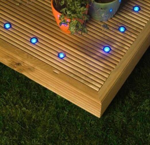 Wholesale Seven Colors LED Deck Lamps Kit Mini LED Steps Lighting Stainless Steel LED Plinth Lamp 0.3W Energy Saving Bright LED Lights