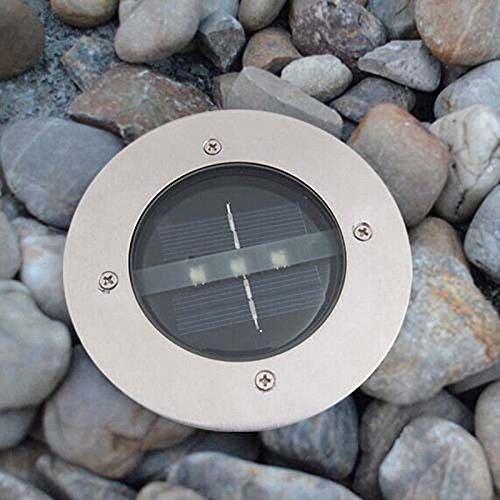 3 LED Outdoor Solar Power light Stainless Brick Deck Landscape floodlight Buried Lamp Path Way Garden Path Light underground Lamp