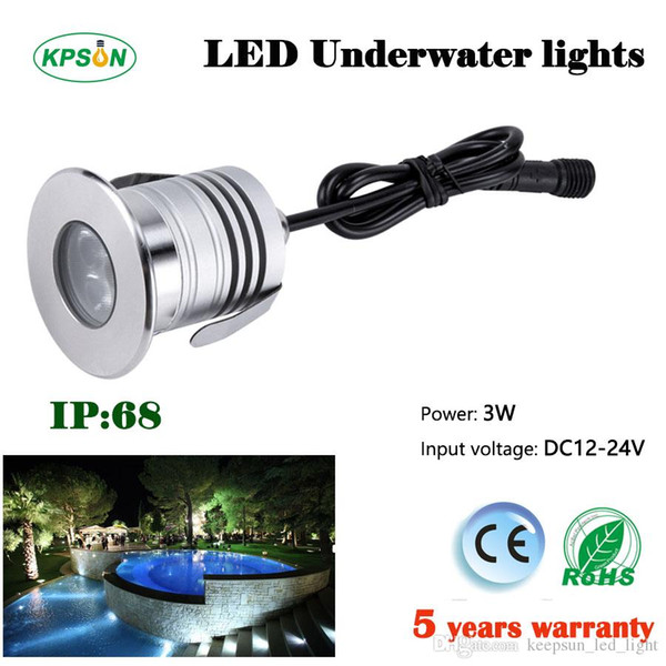 100pcs/box manufacturer provides 3w mini led underwater lights led swimming pool light CE & ROHS certification Waterproof IP68