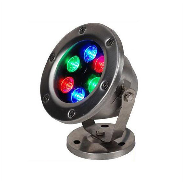 LED RGB underwater light landscape lamp swimming pool pond pool fountain plaza using waterproof outdoor light Stainless housing