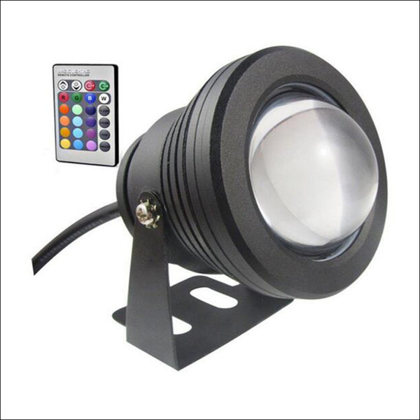 LED ligthts LED underwater light 10W LED fountain light DC AC 12V with aluminum housing IP68 1 IR remote controller