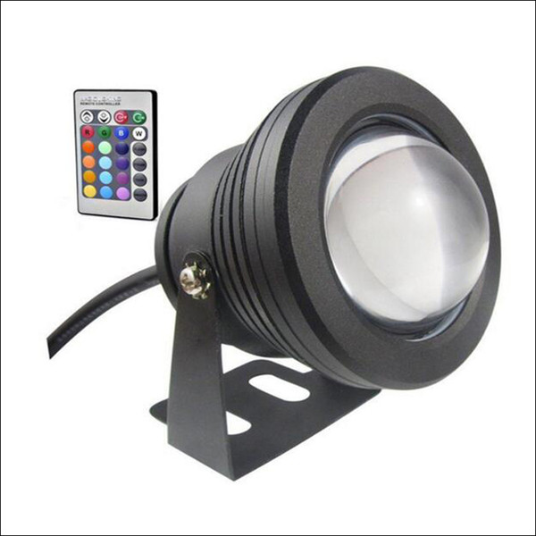 RGB LED light LED underwater light 10W LED fountain light DC AC 12V with aluminum housing IP68 1 IR remote controller