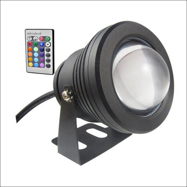 underwater spotlight LED underwater light 10W LED fountain light DC AC 12V with aluminum housing IP68 1 IR remote controller