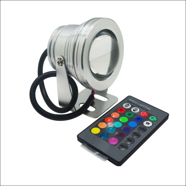 Fountain using 10W RGB LED underwater light IP68 aluminum housing AC DC 12V LED lights waterproof landscape lights