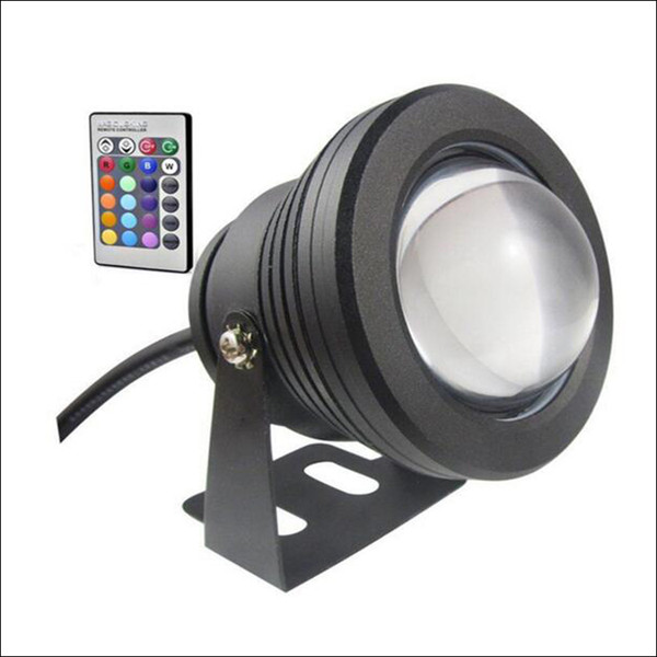 LED underwater lights 10W LED fountain light DC AC 12V with aluminum housing IP68 1 IR remote controller