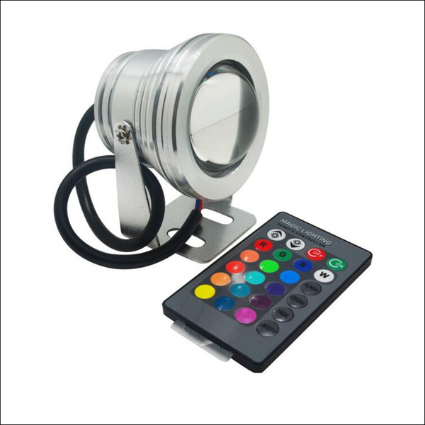 LED flood lights 10W RGB LED underwater light Landscape LED lights IP68 aluminum housing AC DC 12V