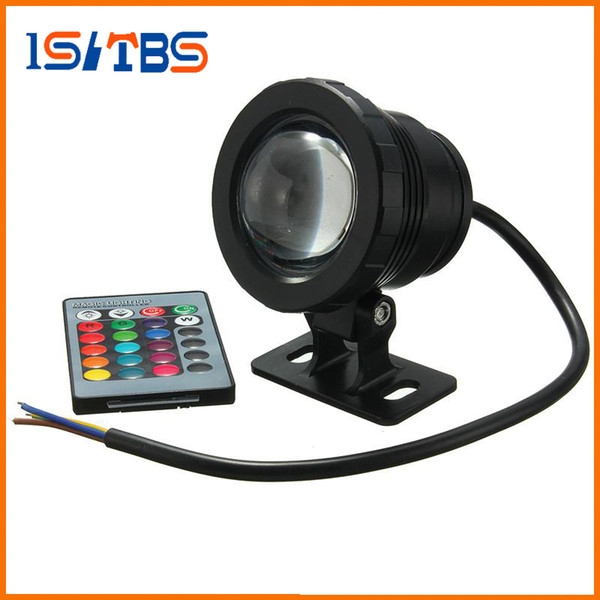 Wholesale 10W RGB LED Underwater Light Waterproof IP68 Fountain Swimming Pool Lamp 16 Colorful Change With 24Key IR Remote