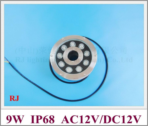 high power 9*1W 9W LED underwater light LED swimming pool light LED fountain light lamp 9W IP68 AC12V input