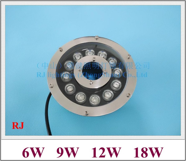 9LED 9*1W 9W LED underwater light swimming pool light fountain light lamp new design 9W IP68 AC12V input