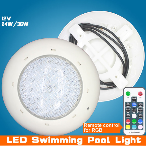 Wholesale swimming pool lighting AC/DC 12v led lamp smd 5730 90pcs leds ip68 waterproof Underwater Lights RGB+Remote controller