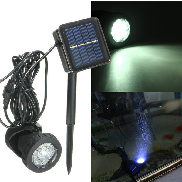 Solar Powered Super Bright Submersible Lamps IP68 Spotlight Projection Lights for Garden Pool Pond Outdoor Underwater Light