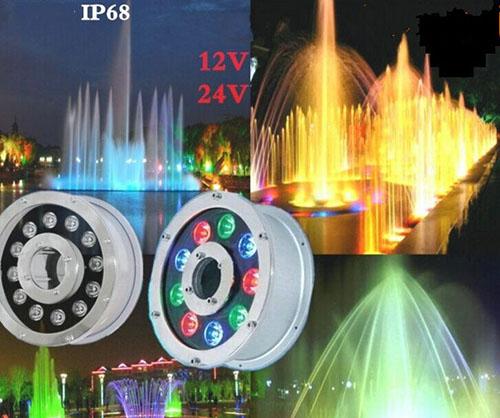 Underwater Fountain Light LED 6W 9W 12W 15W 18W IP68 LED light swimming pool Lamps RGB LED fountain lights 12V 24V 110V 220V LLFA