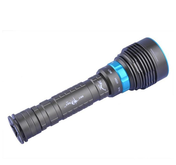 Cheapest DV07 7*CREE XM-L2 14000Lumens L2 led diving flashlight torch 200M Underwater Waterproof LED Flash Light Lantern DHL