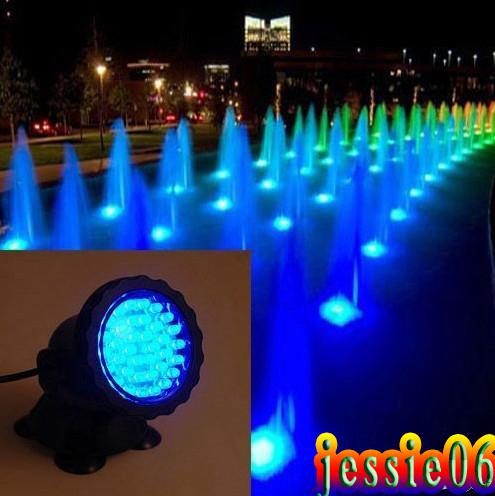 Fully Submersible 36 Leds Spotlight Bule Aquarium LED Light Pond Fountain Lamp waterproof Spot Light