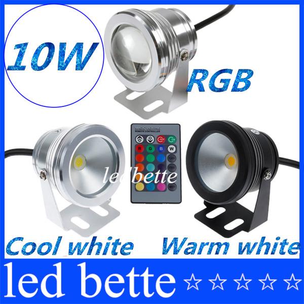 10W 12V RGB Cool White Warm White LED Underwater Light Lamp IP68 Diving Flashlight For Swiming Pool Piscina Aquarium Fountain