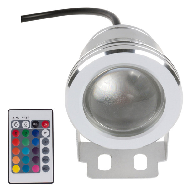 Led Underwater Light RGB 10W 12V Led Underwater Light 16 Colors 1000LM Waterproof IP68 Fountain Pool Lamp Lighting