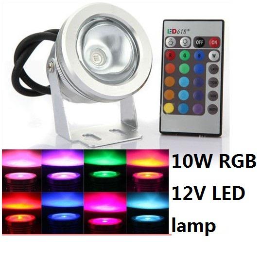 Colorful 10W Underwater Waterproof RGB LED Flood Wash Lights Lamp safe 12V Outdoor 180 Angle High Power New