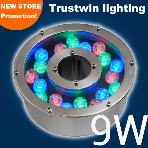 RGB green blue yellow 9W fountain light LED 24V 12V waterproof underwater light LED fountain light