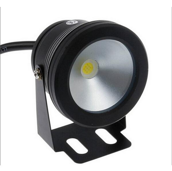 Underwater Led Warm White Light 1000LM Waterproof IP68 10W 12v fountain pool Lamp body Black free shipping