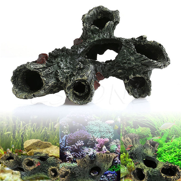 Wholesale- Aquarium Trunk Bole Driftwood Fish Tank Resin Underwater Ornaments Decoration