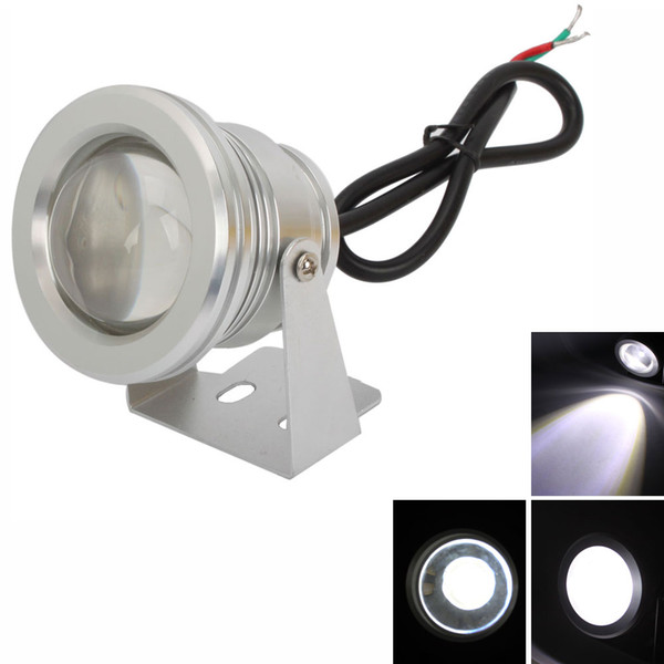 US Stock LED Underwater Light 10W Waterproof Spotlights 12V Safe IP68 Garden Lights Aluminum Silver Body Fish Pond Lights