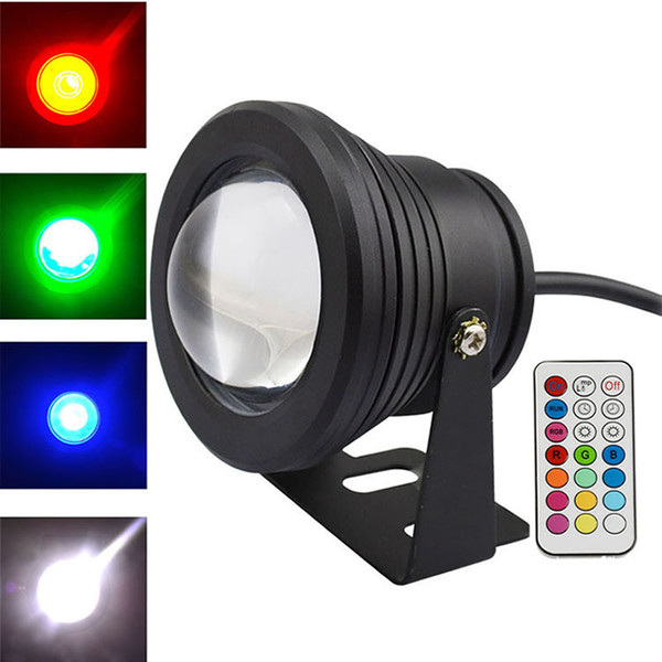 Hot Sales 10W RGB Flood light Underwater led aquarium lamp swimming pool Waterproof IP68 DC 12V Convex Lens 60Angle CE UL