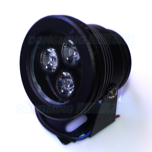 Black cover underwater led lights white warm white rgb blue red green AC85-265V 3W underwater lamp flat lens underwater pool lights