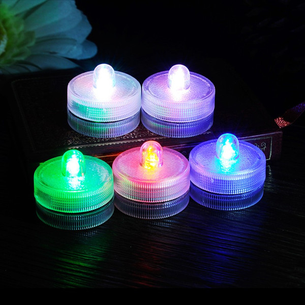 restaurant decoration Underwater mini tea light ip67 color candle light fish tank flowerpot wedding Christmas holiday CR2032