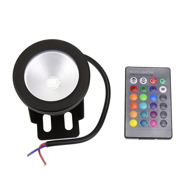 Led Underwater Light RGB 10W 12V Led Underwater Light 16 Colors 1000LM Waterproof IP68 Fountain Pool Lamp Lighting Black Shell