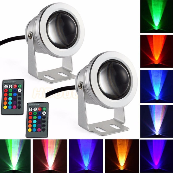 16 Colors 10W 12V RGB LED Underwater Fountain Light 1000LM Swimming Pool Pond Fish Tank Aquarium LED Light Lamp IP68 Waterproof